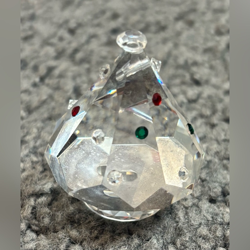 Zoo Christmas Tree Mini Figurine Faceted Glass Crystal 1.75”